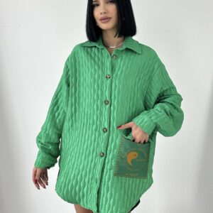 Quilted Shirt With Pockets - Brand: Elisa - Women & Kids, Baby Clothes Wholesale - TheBS Women