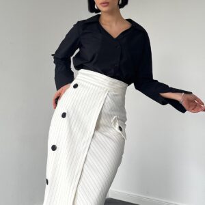 Striped Polyviscon Skirt - Brand: Elisa - Women & Kids, Baby Clothes Wholesale - TheBS Women