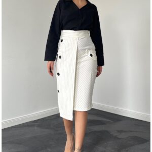 Striped Polyviscon Skirt - Brand: Elisa - Women & Kids, Baby Clothes Wholesale - TheBS Women