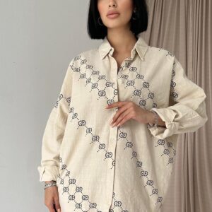 Dyed Linen Printed Stone Shirt - Brand: Elisa - Women & Kids, Baby Clothes Wholesale - TheBS Women