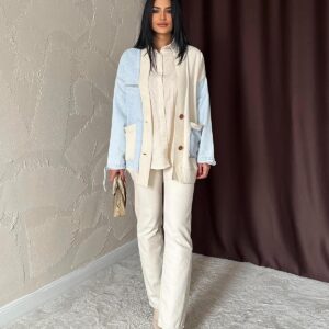 Garnished Denim Cardigan - Brand: Elisa - Women & Kids, Baby Clothes Wholesale - TheBS Women