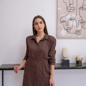 Patterned Jacquard Dress - Brand: Elisa - Women & Kids, Baby Clothes Wholesale - TheBS Women