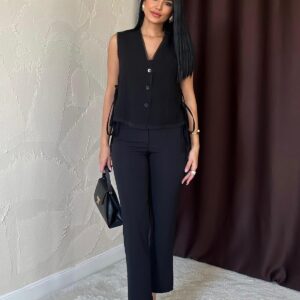 Darted Trousers - Black - Brand: Elisa - Women & Kids, Baby Clothes Wholesale - TheBS Women