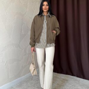 Patchwork Bomber Jacket - Brand: Elisa - Women & Kids, Baby Clothes Wholesale - TheBS Women