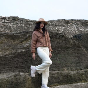 F 1553 Nubuck Collar Fur Coat - Brand: Topshow - Women & Kids, Baby Clothes Wholesale - TheBS Women