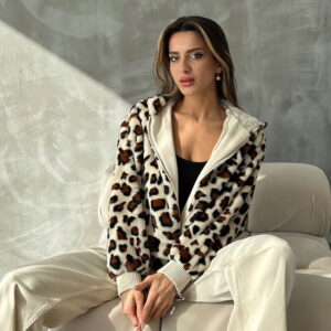 Leopard Look Plush Coat - Light - Brand: Topshow - Women & Kids, Baby Clothes Wholesale - TheBS Women
