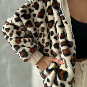 Leopard Look Plush Coat - Light - Brand: Topshow - Women & Kids, Baby Clothes Wholesale - TheBS Women