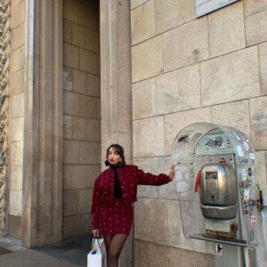 Burgundy Dotted Wholesale Skirt - Brand: Topshow - Women & Kids, Baby Clothes Wholesale - TheBS Women