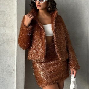 Glittery Fringed Coat - Brand: Topshow - Women & Kids, Baby Clothes Wholesale - TheBS Women