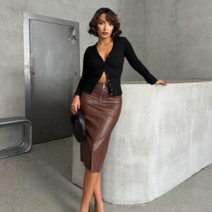 Leather Skirt - Brand: Topshow - Women & Kids, Baby Clothes Wholesale - TheBS Women