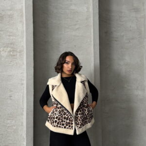 Leopard Print Plush Vest - Brand: Topshow - Women & Kids, Baby Clothes Wholesale - TheBS Women