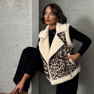 Leopard Print Plush Vest - Brand: Topshow - Women & Kids, Baby Clothes Wholesale - TheBS Women
