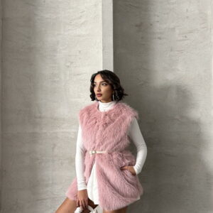 Furry Vest - Powder - Brand: Topshow - Women & Kids, Baby Clothes Wholesale - TheBS Women