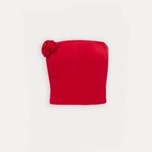 Rose Detail Strapless Crop Top - Brand: EYYO ATELIER - Women & Kids, Baby Clothes Wholesale - TheBS Women