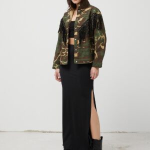 Gabardine Star Tassel Camouflage Pattern Women's Jacket Camouflage - Brand: Levure - Women & Kids, Baby Clothes Wholesale - TheBS Women