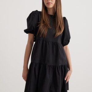 Back Tie Detailed Women's Dress Black - Brand: Levure - Women & Kids, Baby Clothes Wholesale - TheBS Women