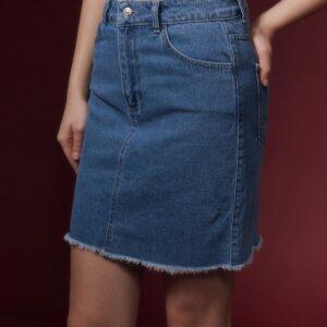 Women's Dirty Ripped Denim Skirt Blue - Brand: Levure - Women & Kids, Baby Clothes Wholesale - TheBS Women