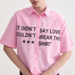 Print Detailed Oversize Shirt - Brand: Levure - Women & Kids, Baby Clothes Wholesale - TheBS Women