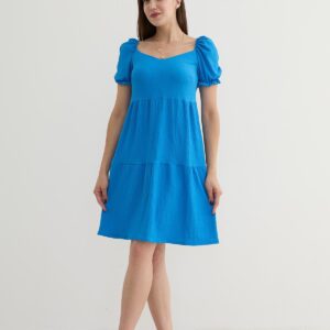 Watermelon Sleeve Detailed Short Dress Saks - Brand: Levure - Women & Kids, Baby Clothes Wholesale - TheBS Women