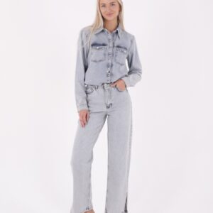 Snap Fastener Denim Jacket - Brand: XLove - Women & Kids, Baby Clothes Wholesale - TheBS Women