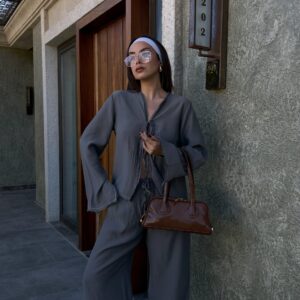 100% Modal Contour Stitched Shirt And Pants Bottom/Top Set 29014 - Brand: First Angels - Women & Kids, Baby Clothes Wholesale - TheBS Women