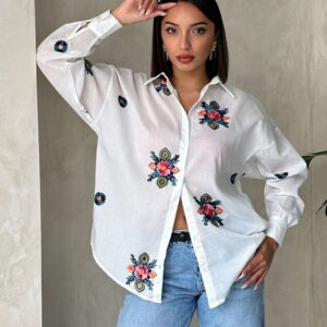 Shirt With Embroidery Detail - Brand: Topshow - Women & Kids, Baby Clothes Wholesale - TheBS Women