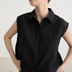 Women's Sleeveless Pocket Detailed Shirt - Brand: Levure - Women & Kids, Baby Clothes Wholesale - TheBS Women