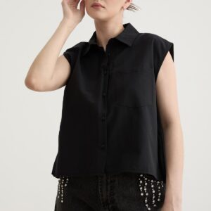 Women's Sleeveless Pocket Detailed Shirt - Brand: Levure - Women & Kids, Baby Clothes Wholesale - TheBS Women