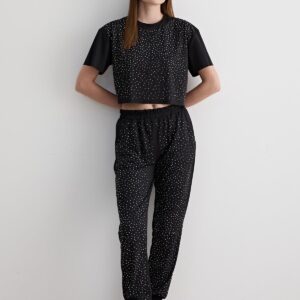 Stone Detailed Elastic Trousers - Brand: Levure - Women & Kids, Baby Clothes Wholesale - TheBS Women