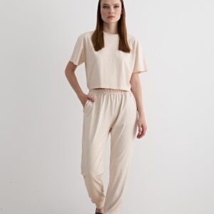 Detailed Elastic Trousers - Brand: Levure - Women & Kids, Baby Clothes Wholesale - TheBS Women