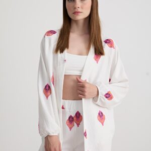 Paisley Patterned Long Sleeve Jacket - Brand: Levure - Women & Kids, Baby Clothes Wholesale - TheBS Women