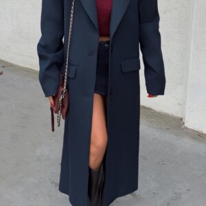 Front Buttoned Pocket Detail Coat - Brand: EYYO ATELIER - Women & Kids, Baby Clothes Wholesale - TheBS Women