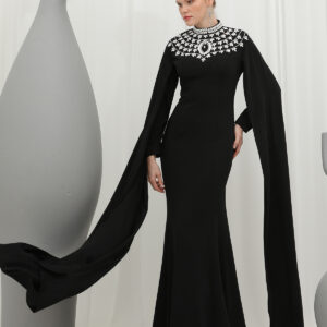 Women's Stone Embroidered Long Sleeve Evening Dress - Brand: Puane - Women & Kids, Baby Clothes Wholesale - TheBS Women