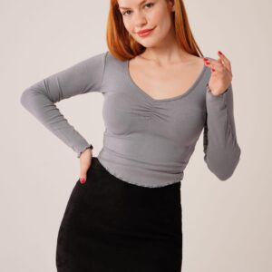 Wide CollarWholesale Basic Body Blouse - Brand: Lustrin - Women & Kids, Baby Clothes Wholesale - TheBS Women