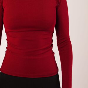 Long Sleeve Basic Burgundy Wholesale Blouse - Brand: Lustrin - Women & Kids, Baby Clothes Wholesale - TheBS Women