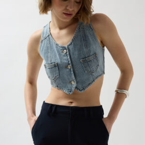 Denim Pocket Vest - Light - Brand: Black Fashion - Women & Kids, Baby Clothes Wholesale - TheBS Women