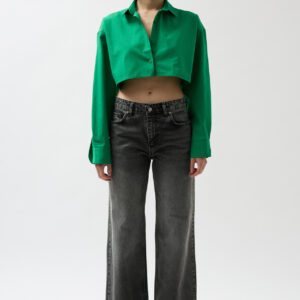 Crop Oversize Shirt - Brand: Black Fashion - Women & Kids, Baby Clothes Wholesale - TheBS Women