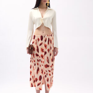 Patterned Skirt With Side Slits - Brand: Black Fashion - Women & Kids, Baby Clothes Wholesale - TheBS Women