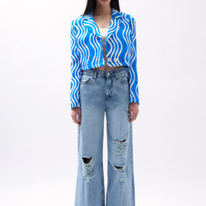 Patterned Crop Jacket - Brand: Black Fashion - Women & Kids, Baby Clothes Wholesale - TheBS Women