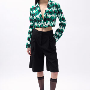 Patterned Crop Jacket - Brand: Black Fashion - Women & Kids, Baby Clothes Wholesale - TheBS Women