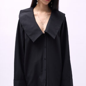 Wide Collar Ruffle Sleeve Shirt - Brand: Black Fashion - Women & Kids, Baby Clothes Wholesale - TheBS Women