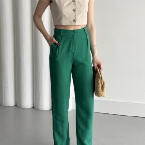 Agl Linen Pants With Zipper - Brand: My Fashion - Women & Kids, Baby Clothes Wholesale - TheBS Women