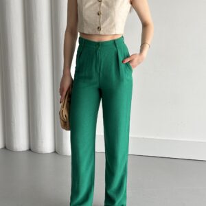 Agl Linen Pants With Zipper - Brand: My Fashion - Women & Kids, Baby Clothes Wholesale - TheBS Women