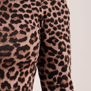 Low Shoulder Detailed Leopard Pattern Blouse - Multicolor - Brand: Lustrin - Women & Kids, Baby Clothes Wholesale - TheBS Women