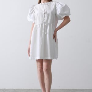 Balloon Sleeve Ribbon Detailed Dress - - Brand: Reyon - Women & Kids, Baby Clothes Wholesale - TheBS Women