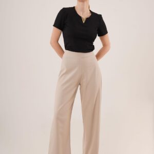 WholesaleFabric Pants With Loose Leg Side Zipper - Brand: Lustrin - Women & Kids, Baby Clothes Wholesale - TheBS Women