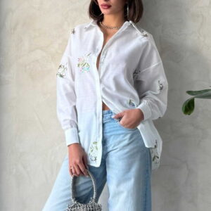 Embroidered Shirt - Cream - Brand: Topshow - Women & Kids, Baby Clothes Wholesale - TheBS Women