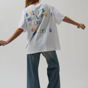 Oversize T-Shirt With Back And Front Print - Brand: Black Fashion - Women & Kids, Baby Clothes Wholesale - TheBS Women