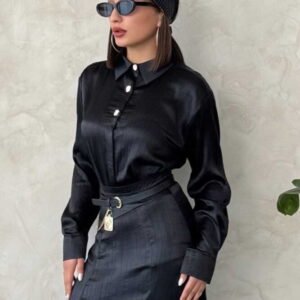 Cropped Satin Shirt - Brand: Topshow - Women & Kids, Baby Clothes Wholesale - TheBS Women