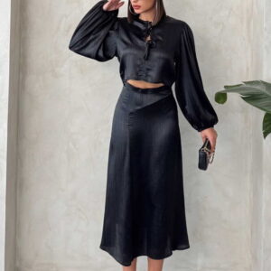 Satin Skirt With Lace - Brand: Topshow - Women & Kids, Baby Clothes Wholesale - TheBS Women